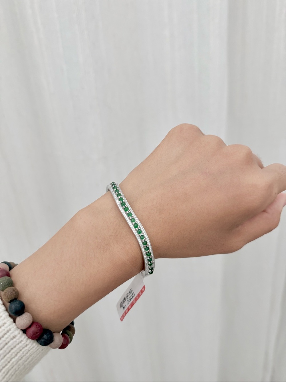 Real Natural Grade A Jade Cabochon Bangle